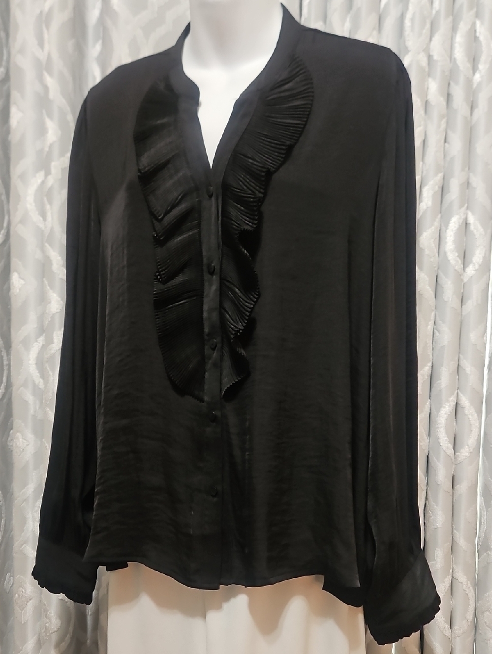 Anthropologie Calligraphie Ruffle Blouse